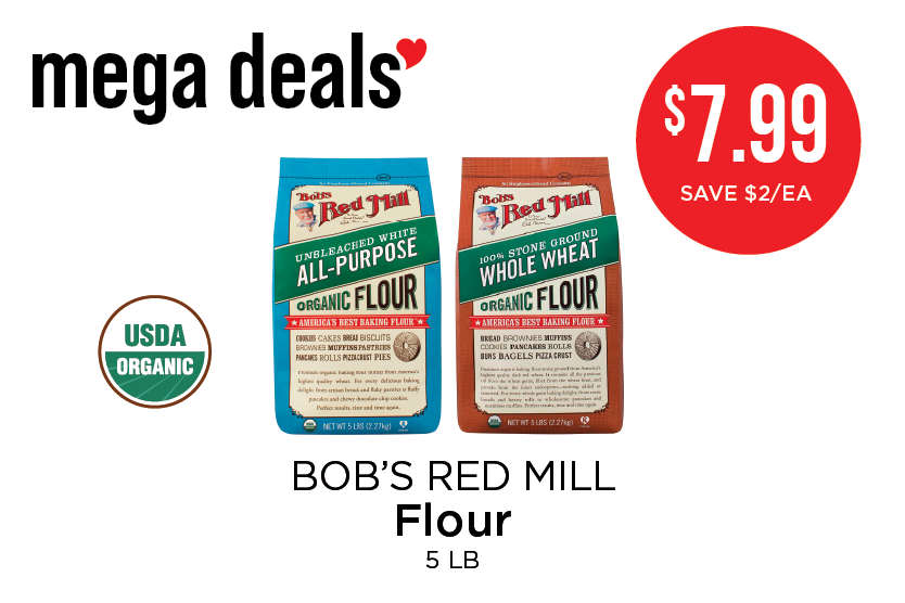 Bob's Red Mill Flour on a White Background